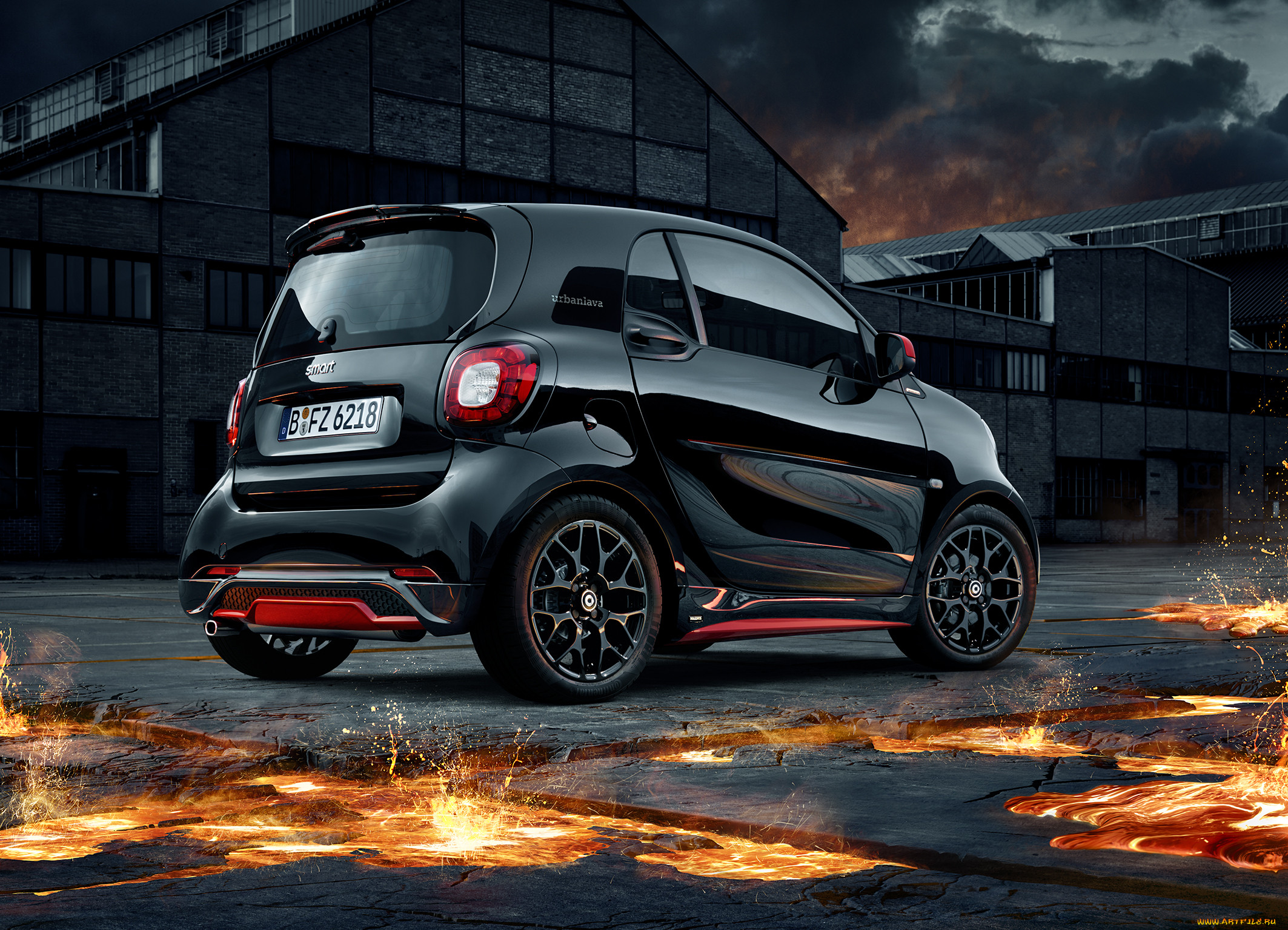 , smart, 2016, c453, fortwo, brabus, edition, urbanlava, coup